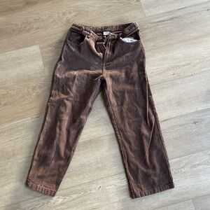 Brown denim pants